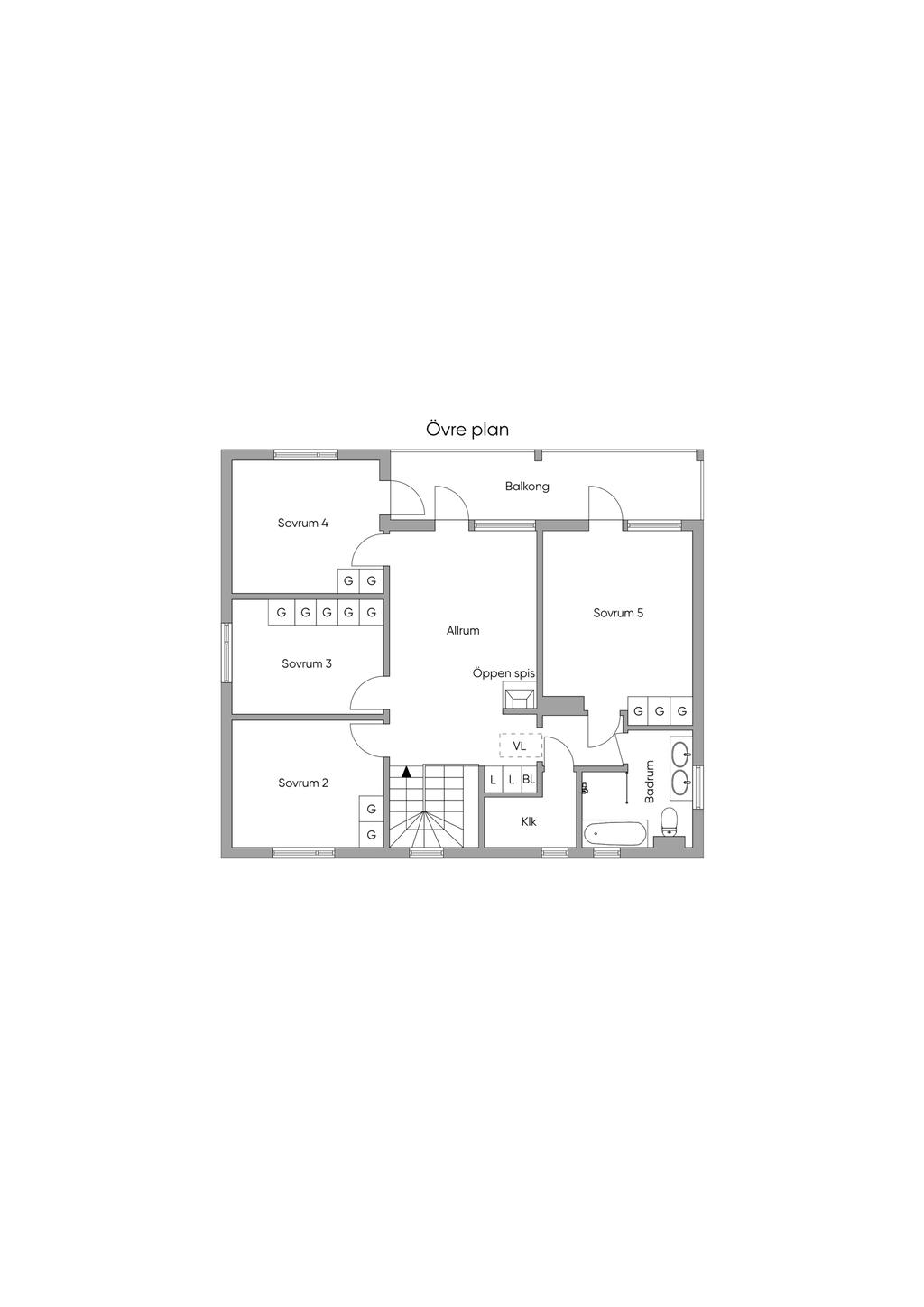 Övre plan, skiss