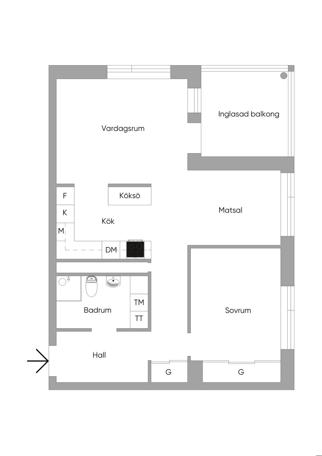 Aktuell planlösning