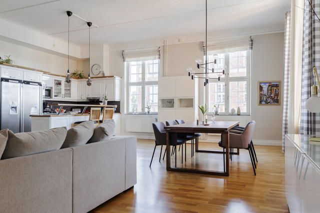 Öppen, modern planlösning