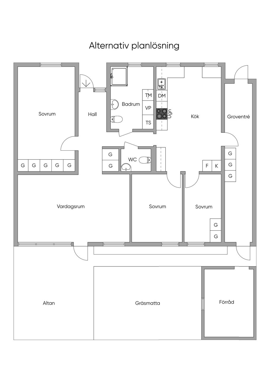 Alternativ planlösning