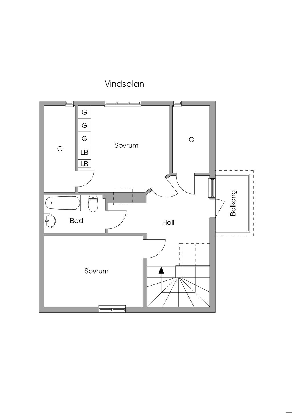 Planritning övreplan