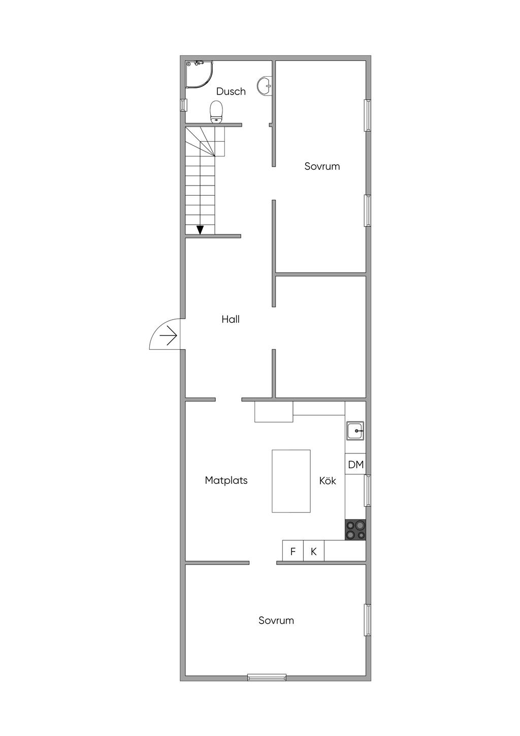 Planlösning entréplan 