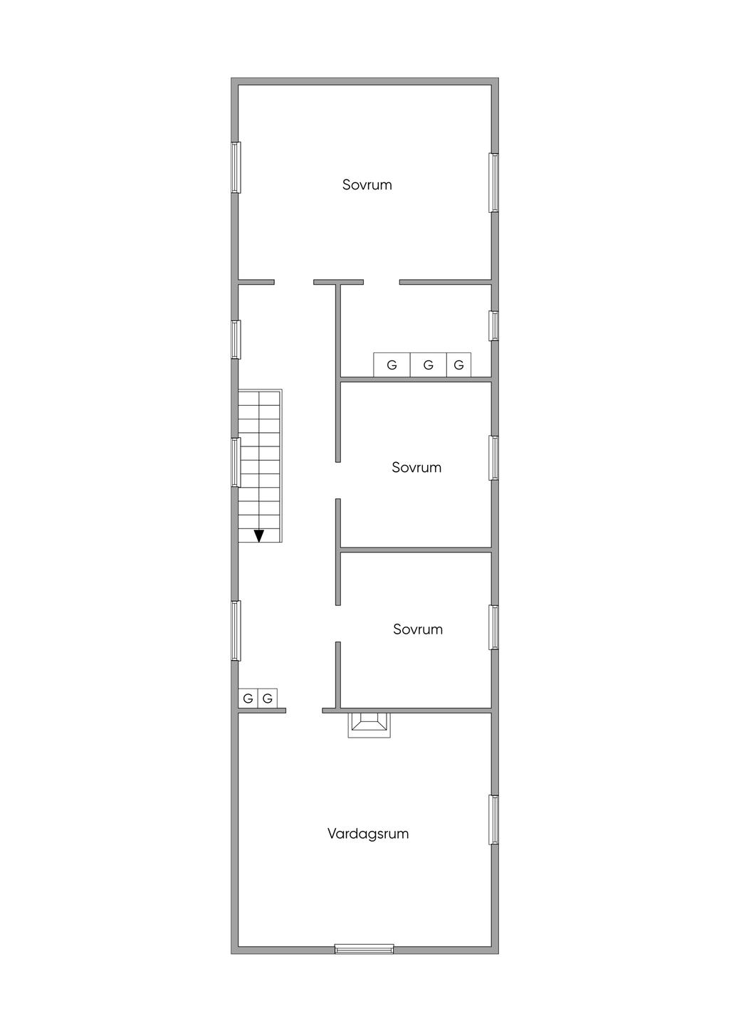 Planlösning övre plan