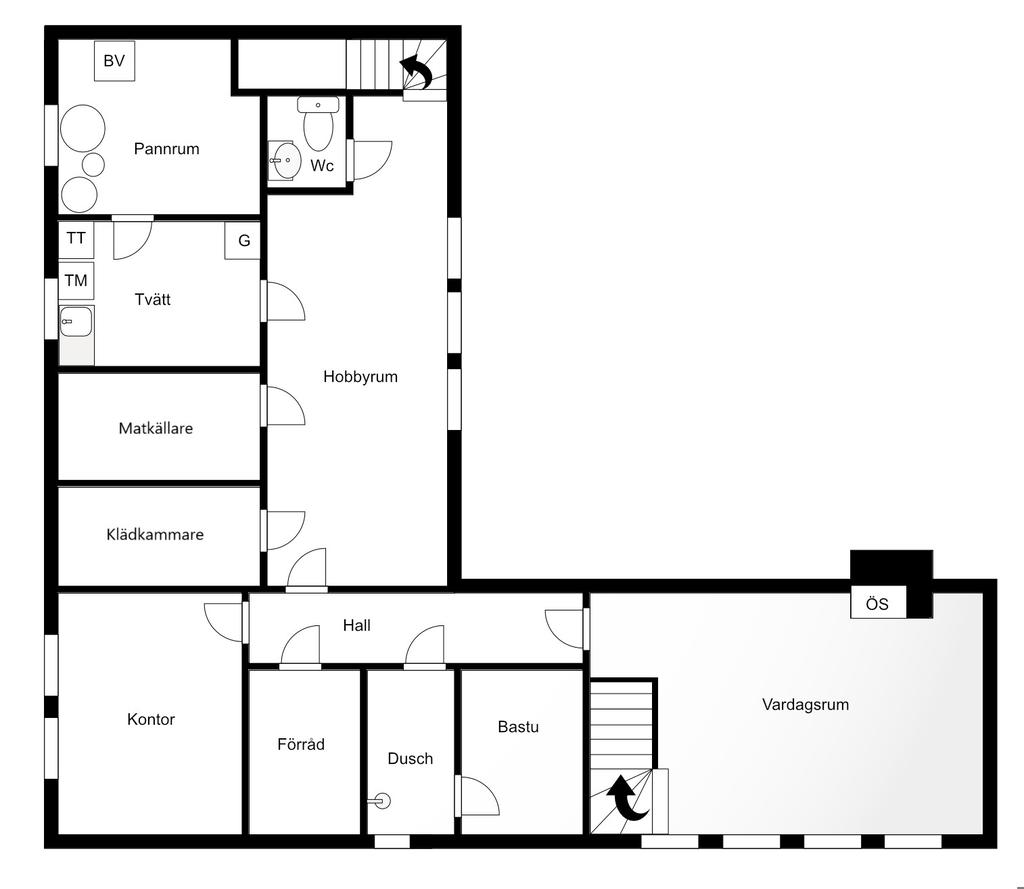 Planlösning källarplan