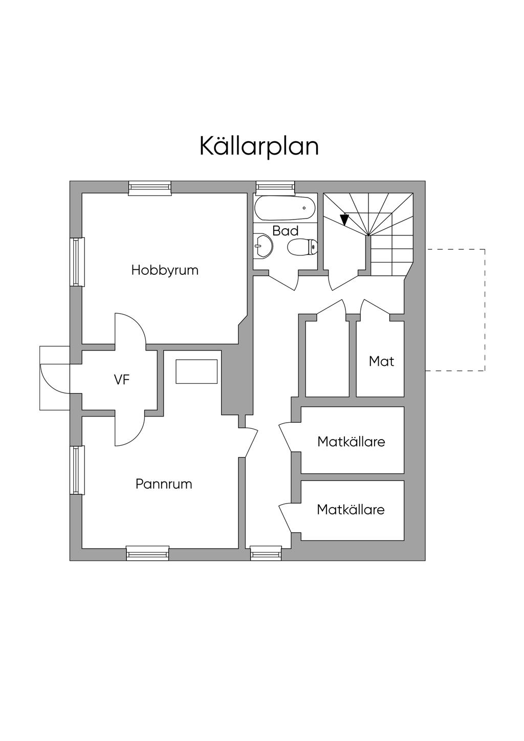 Planlösning källarplan