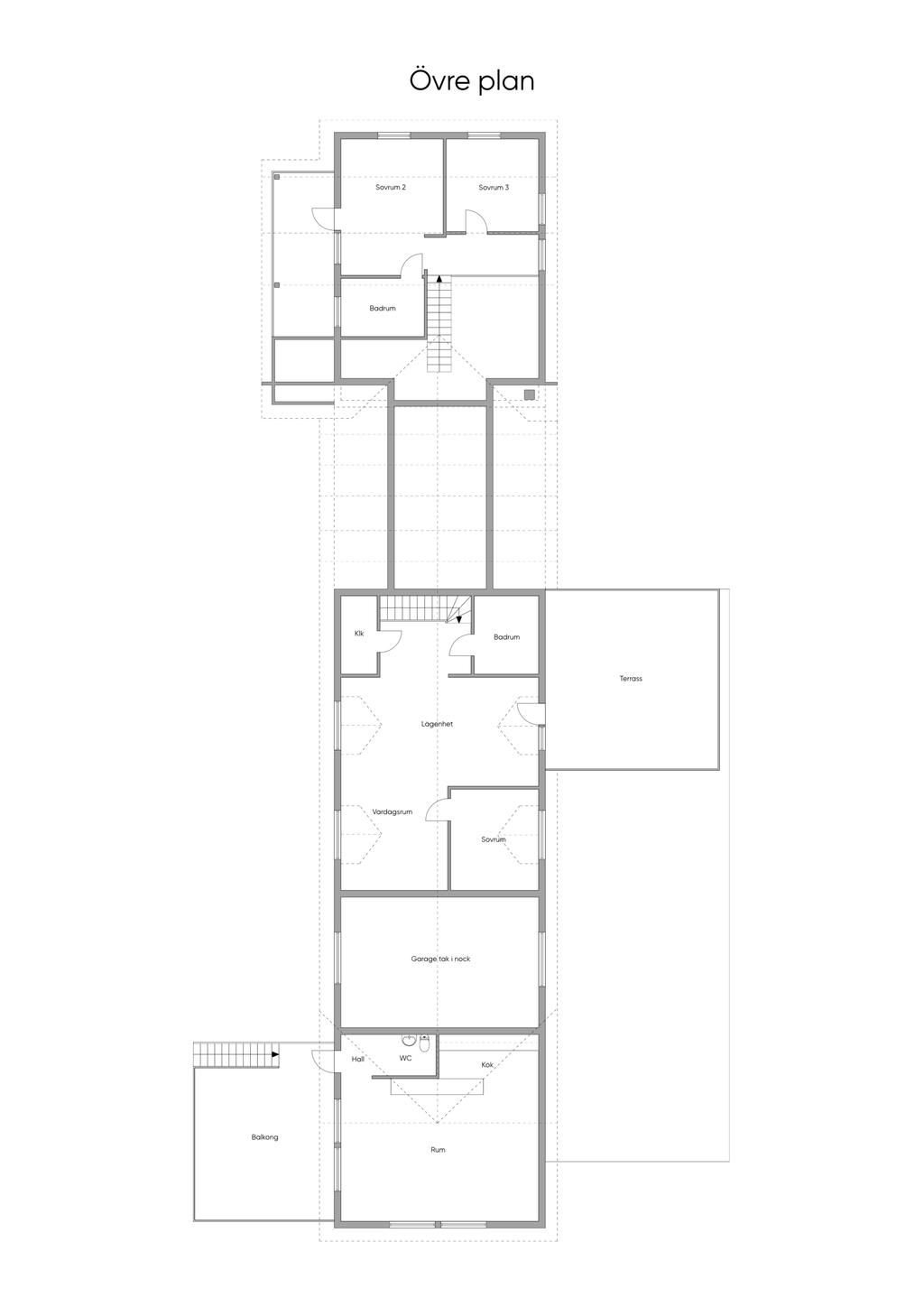 Planlösning övre plan