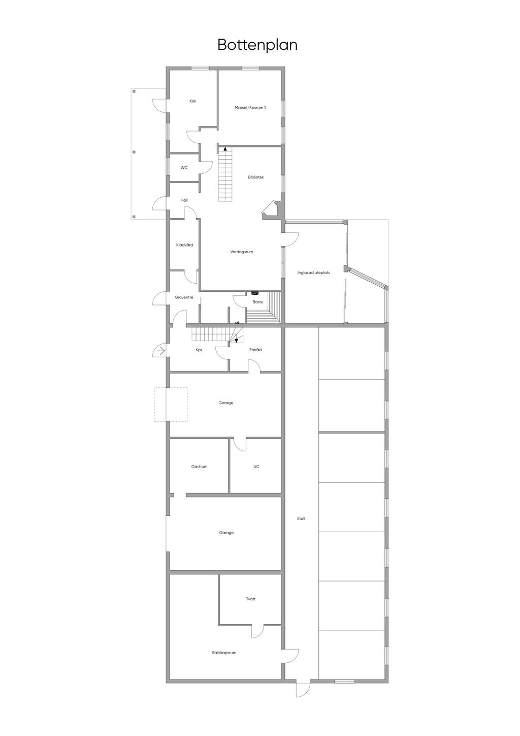 Planlösning bottenplan