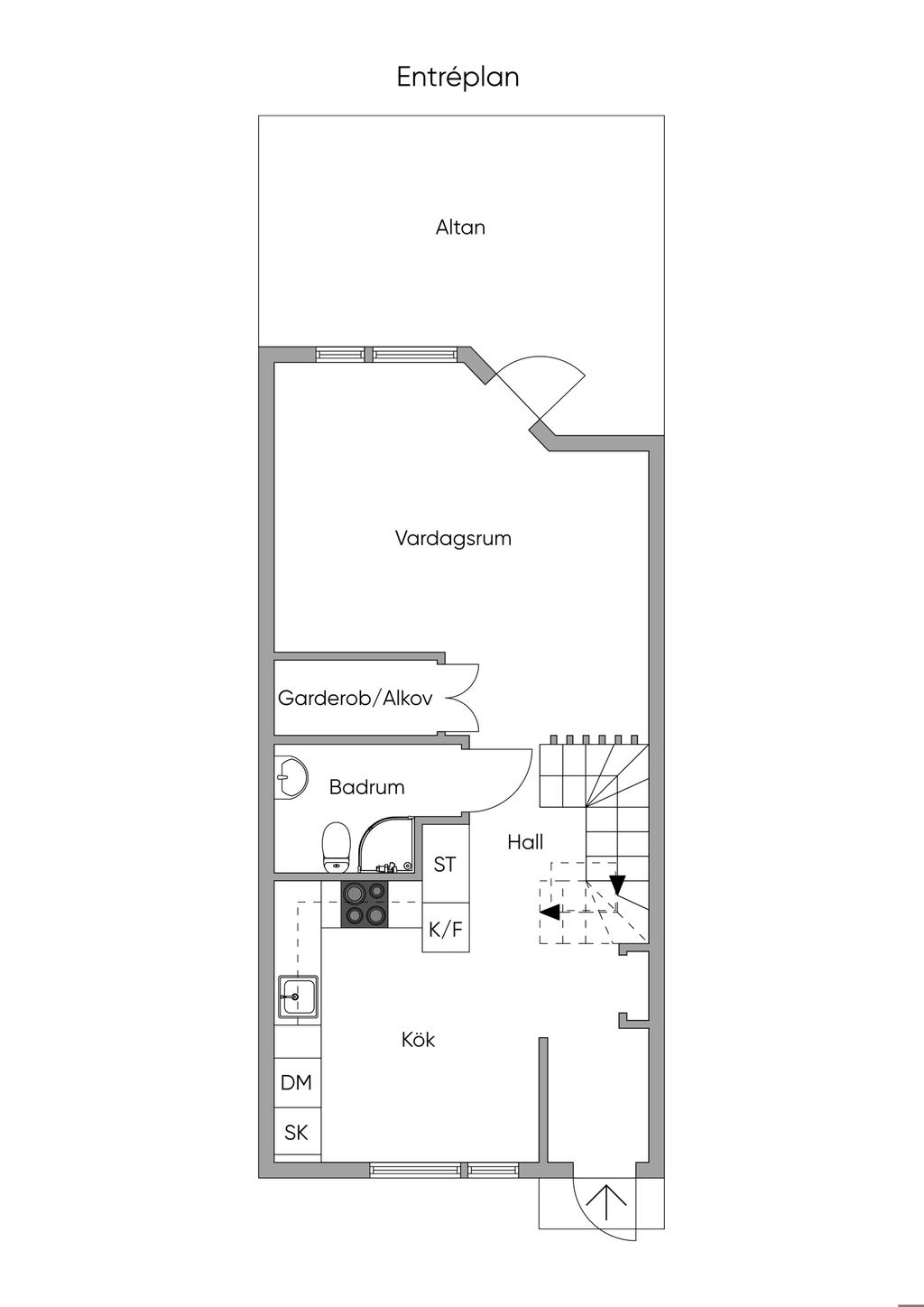 Planlösning, entréplan