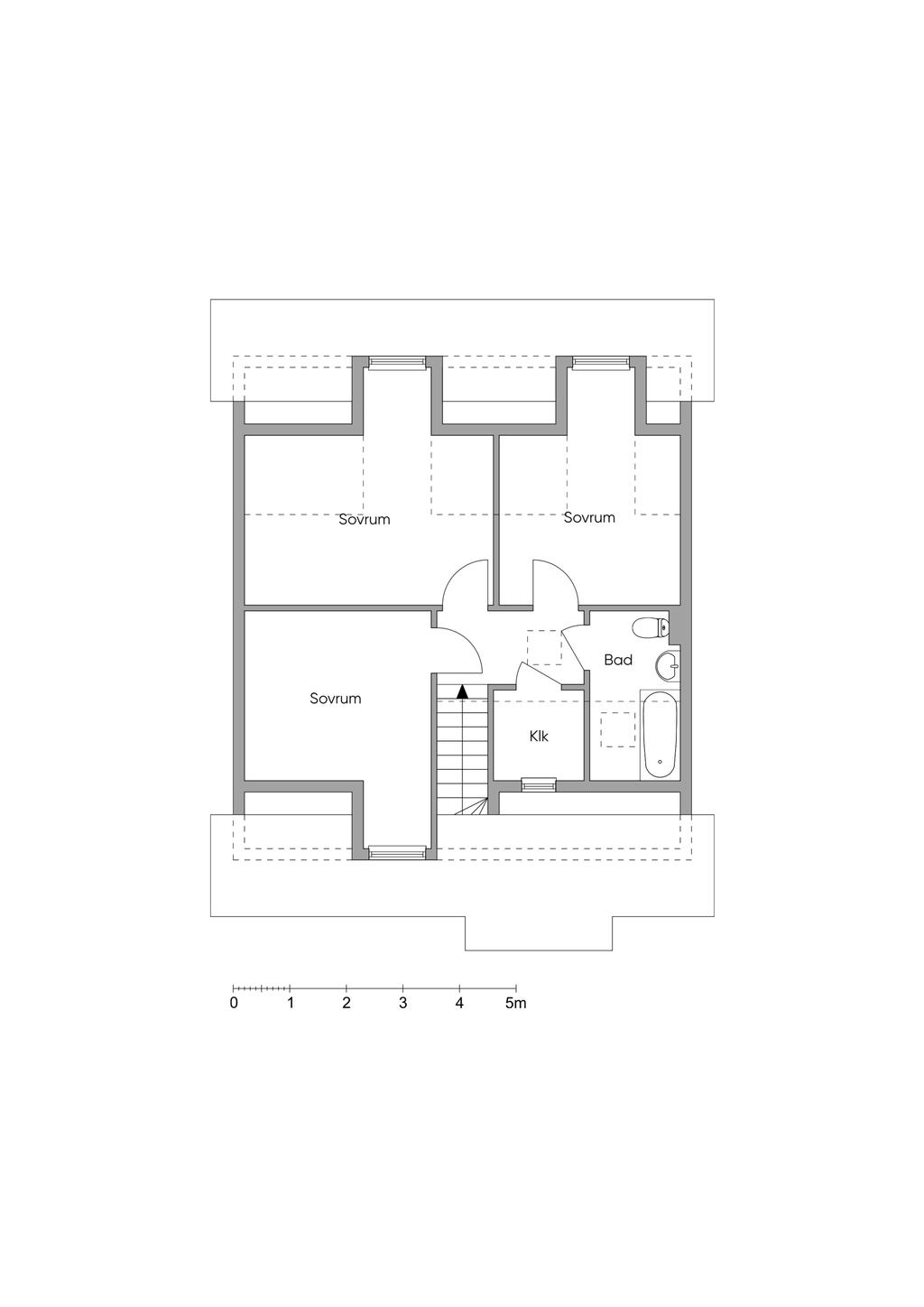 Planritning, övre plan