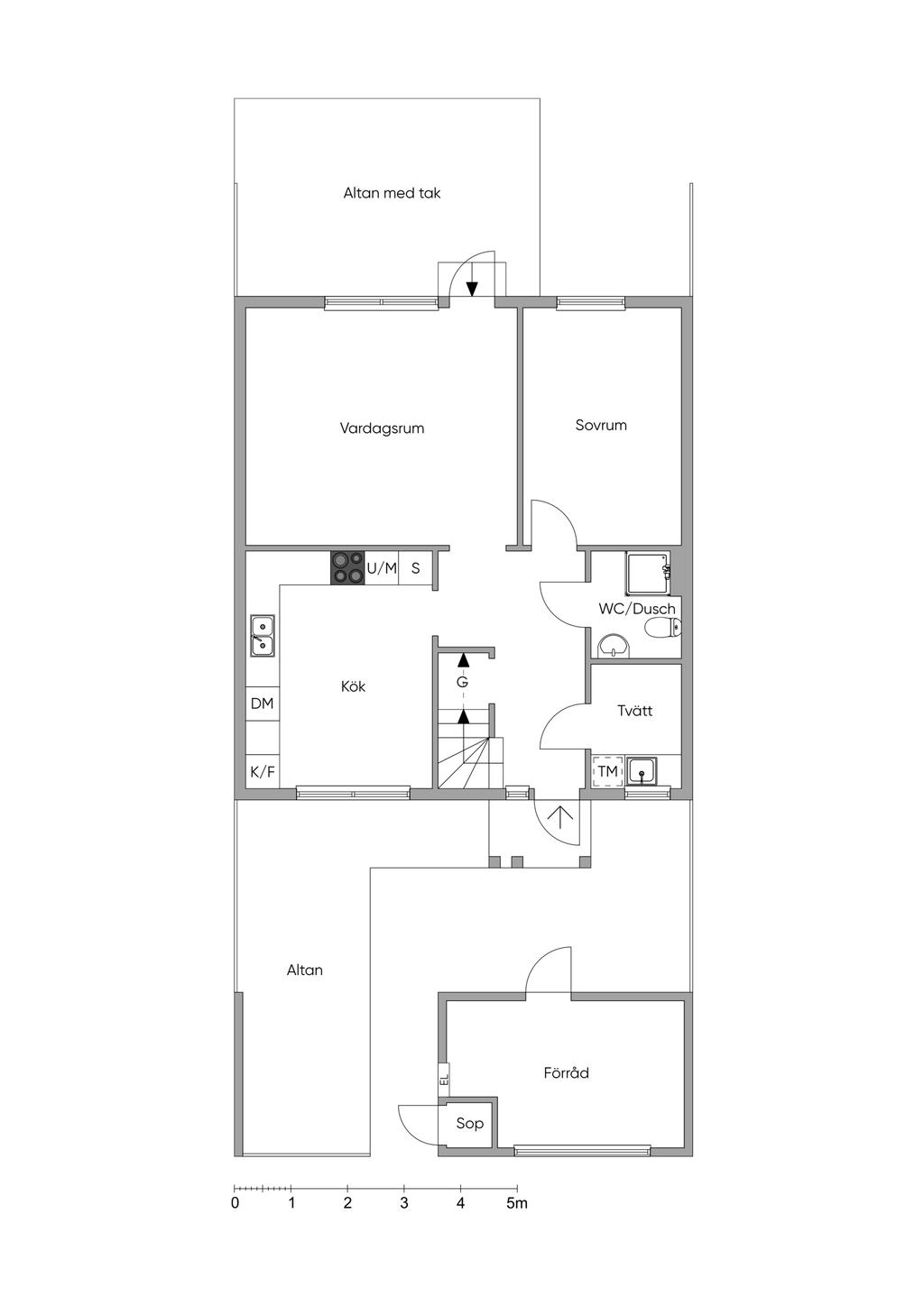 Planritning, entréplan