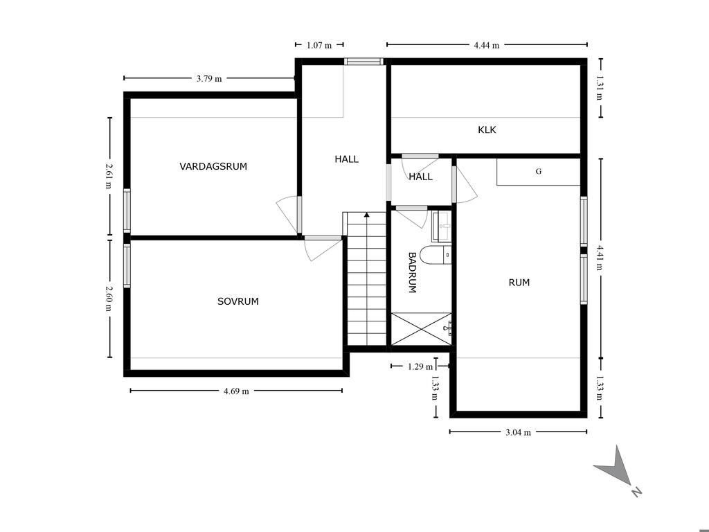Planskiss övre plan