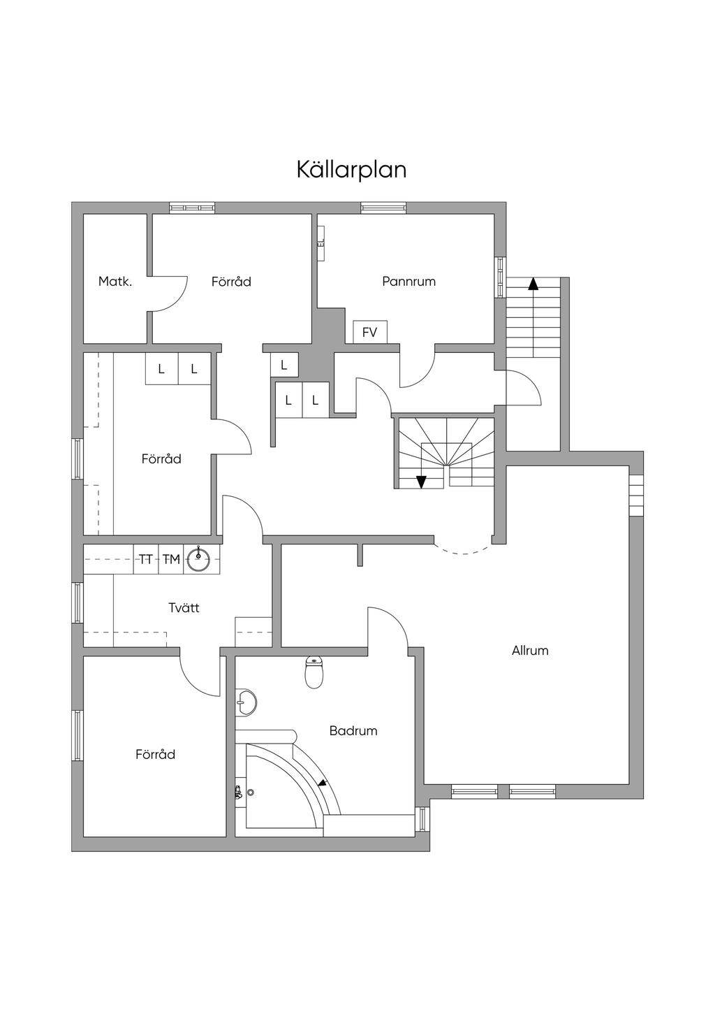 Planlösning källarplan