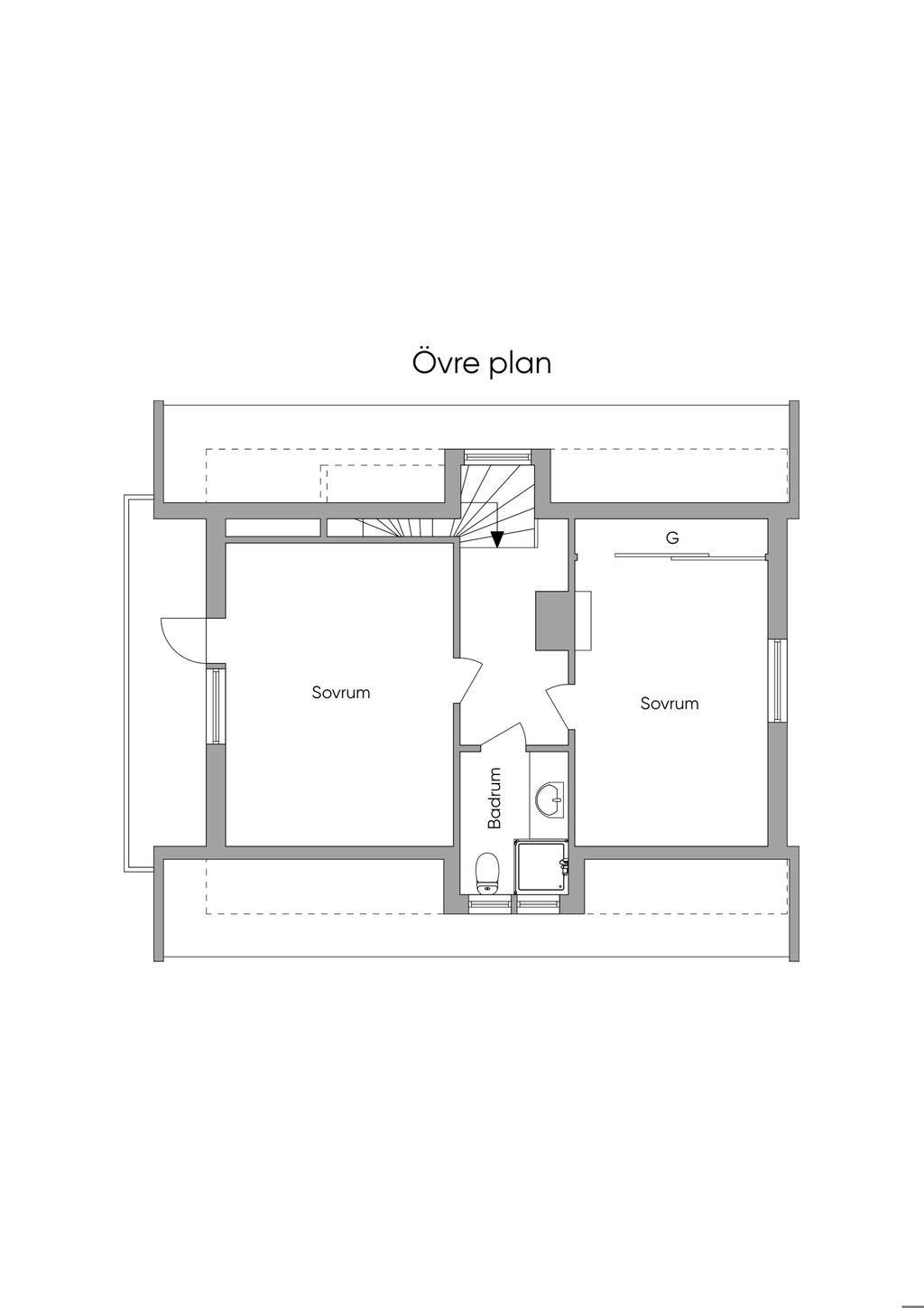 Planlösning övre plan