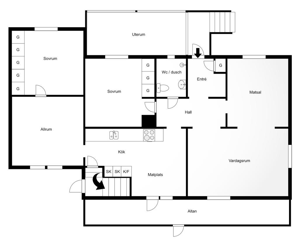 Planlösning entréplan 