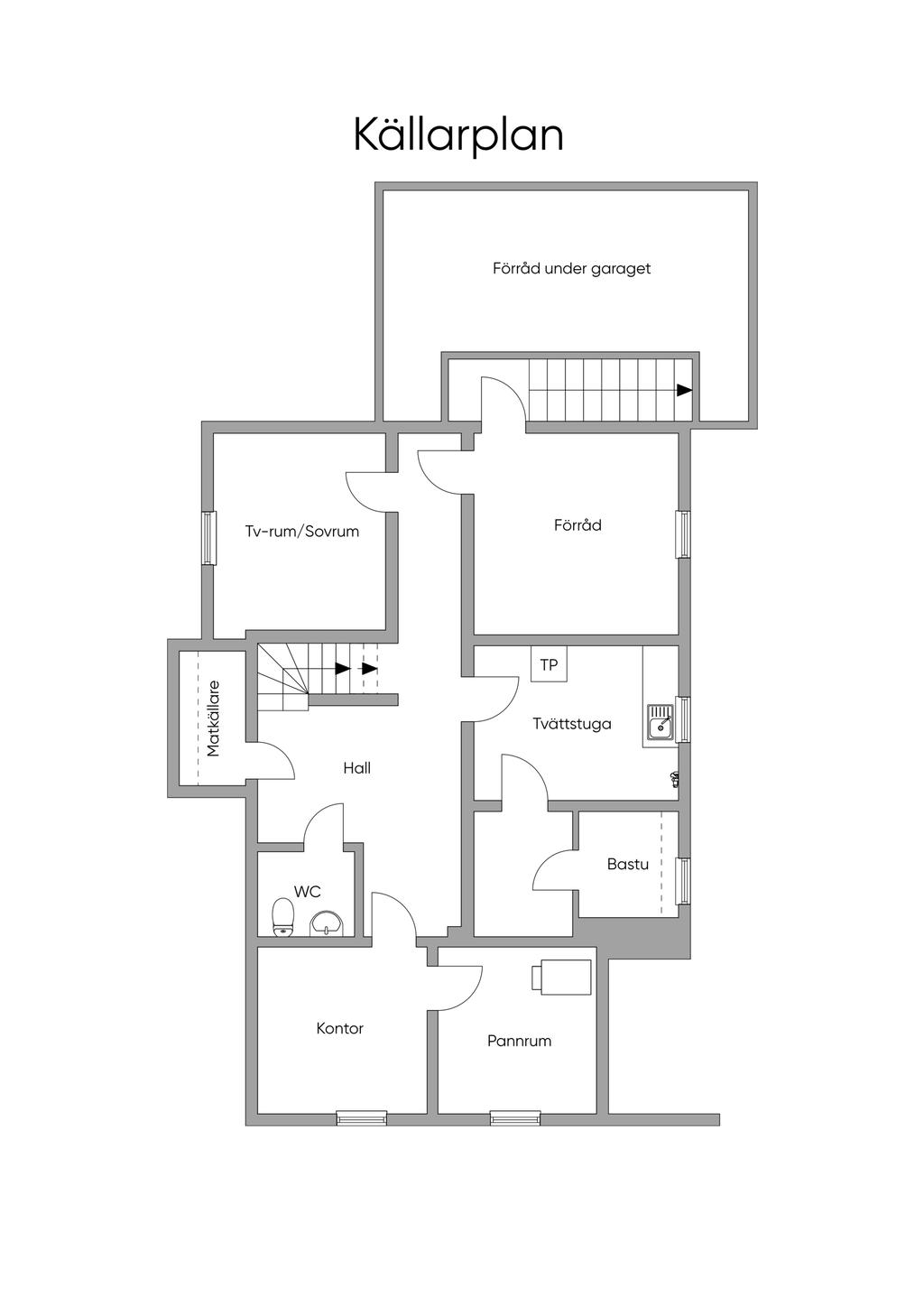 Planlösning källarplan