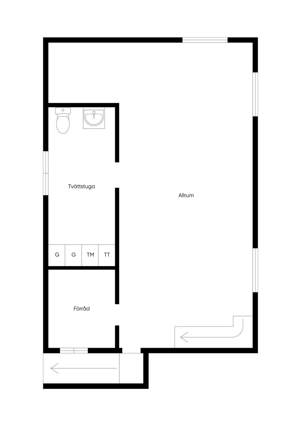 Planlösning källarplan
