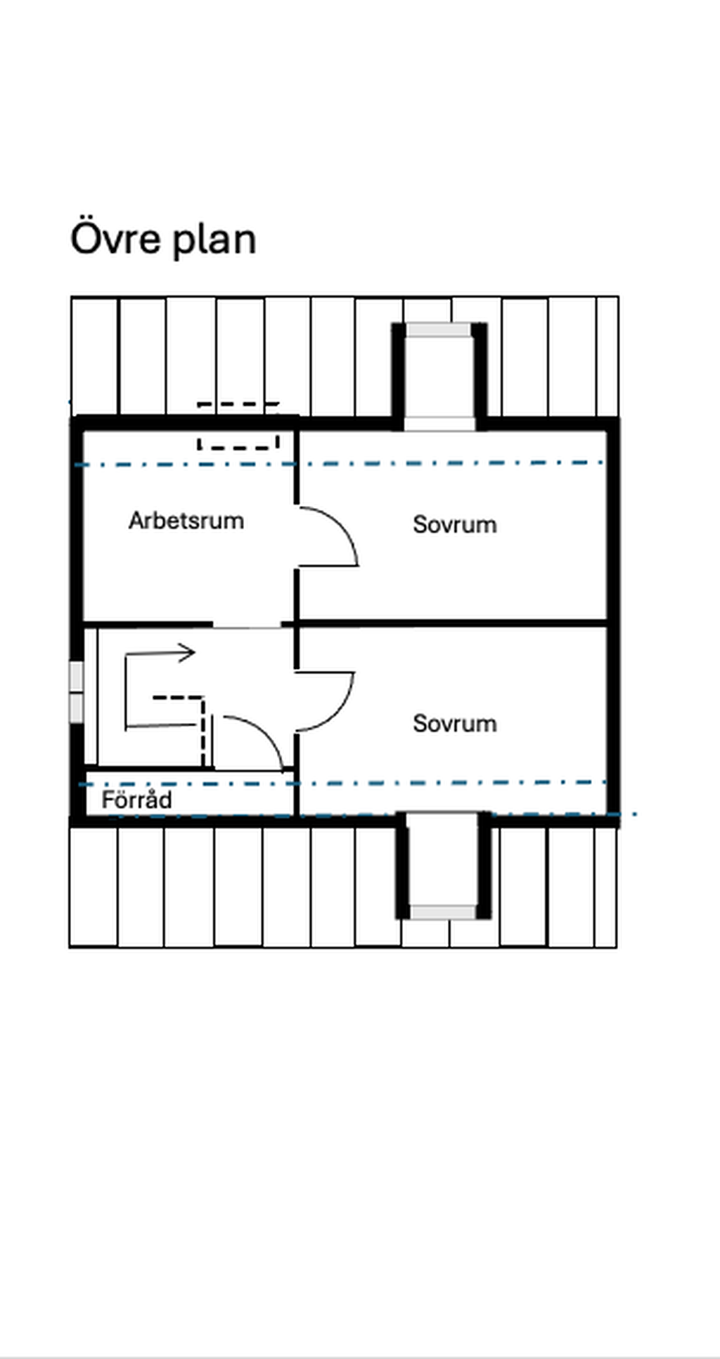 Husägarens ritning - Övre plan