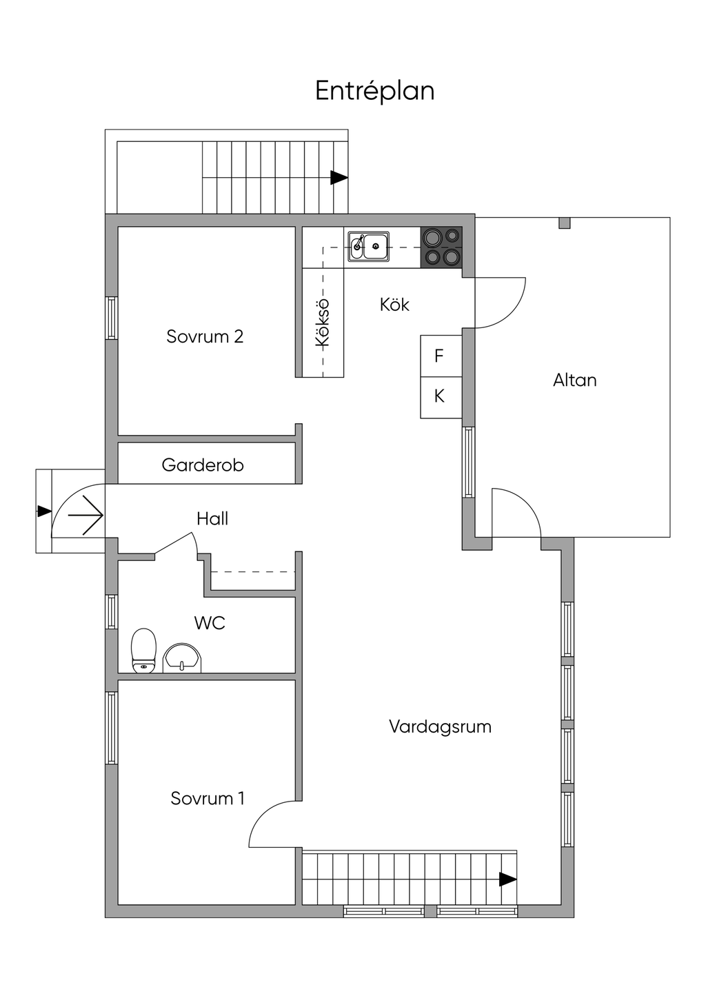 Planlösning entréplan