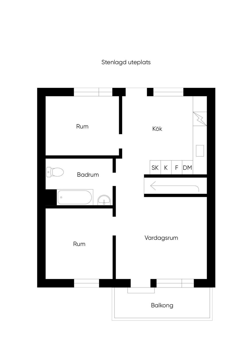 Planlösning Övre plan