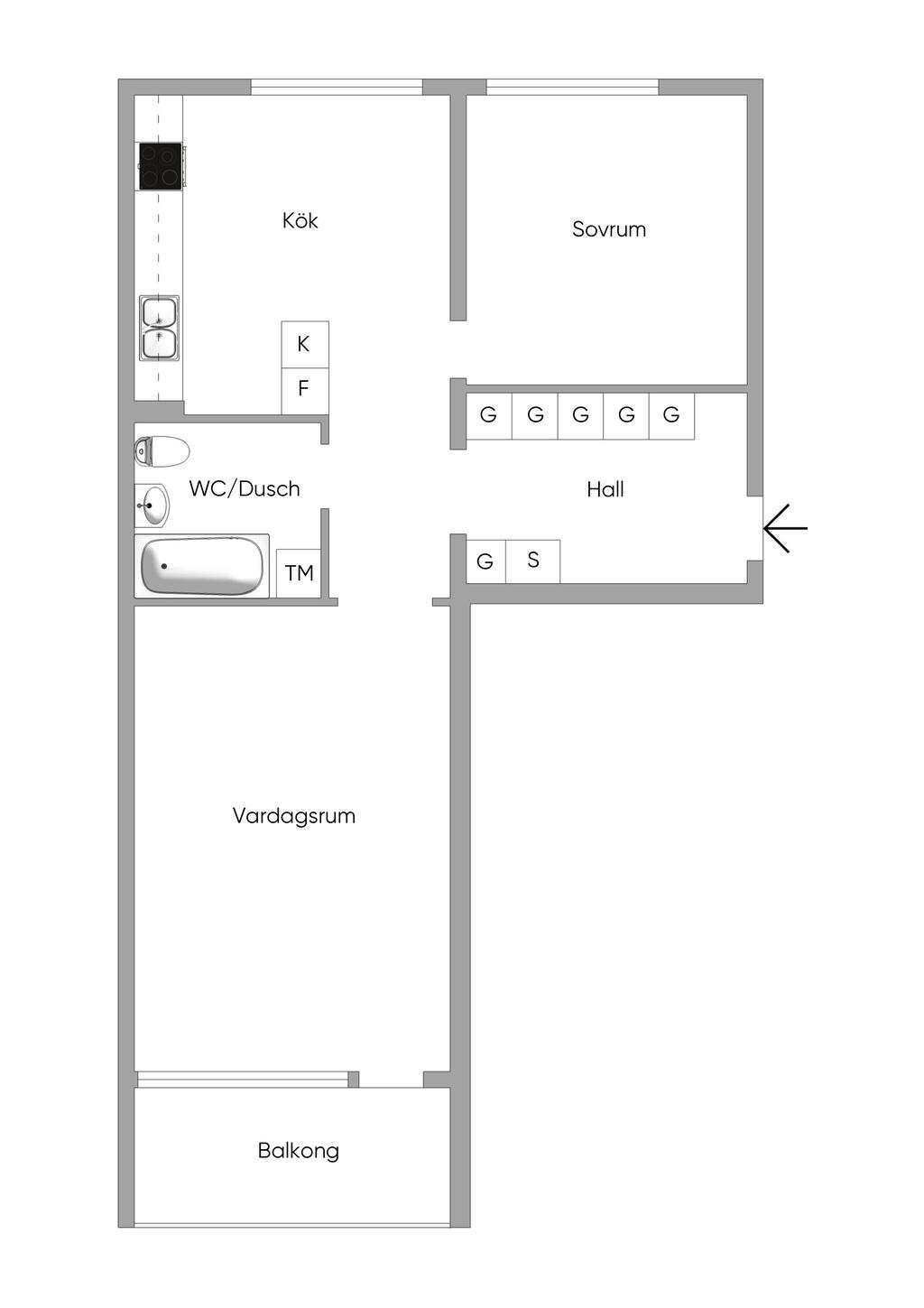 Planlösning.