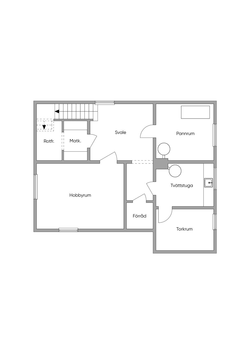Planlösning källarplan