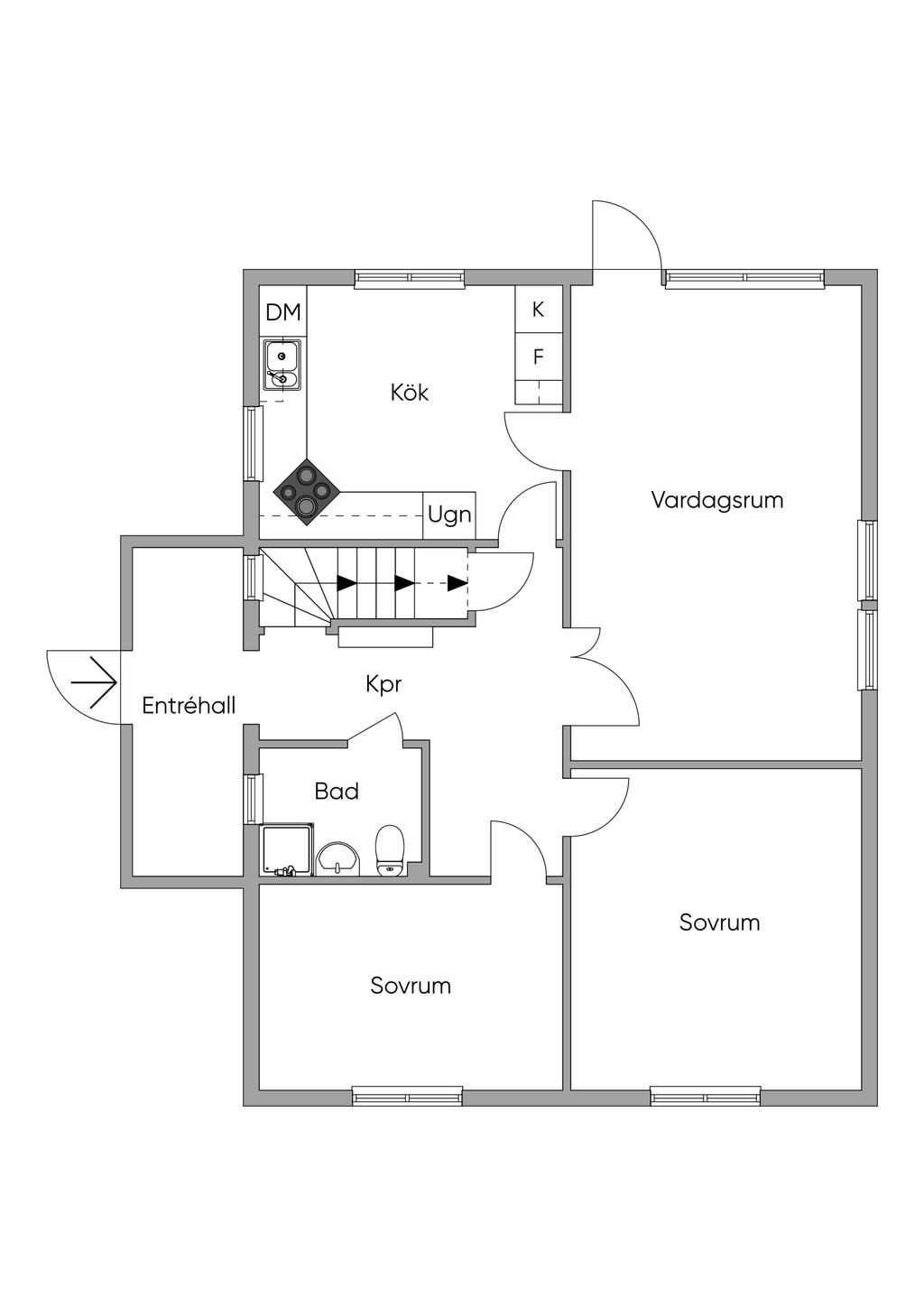 Planlösning entréplan