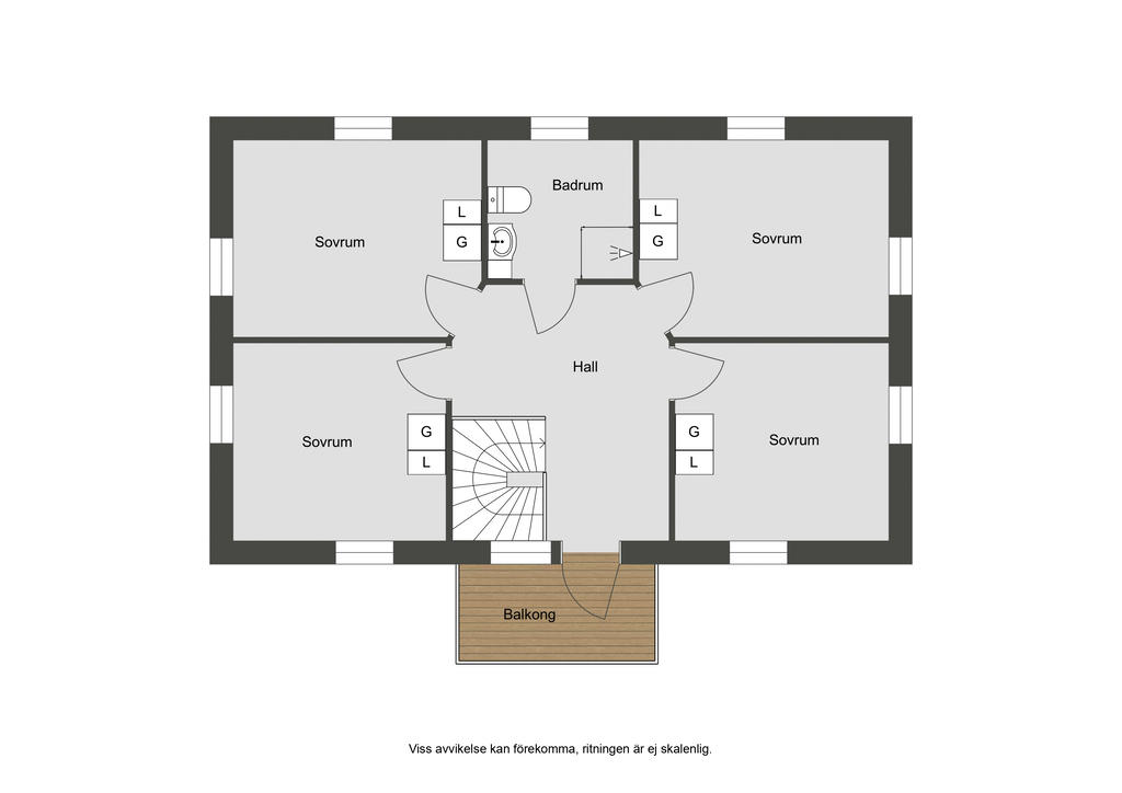 Planlösning övre plan