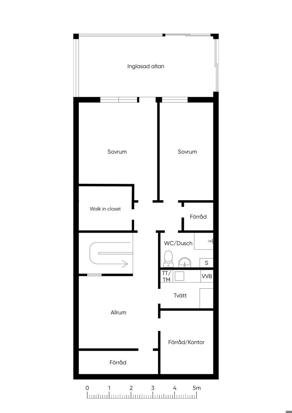 Planlösning souterrängplan
