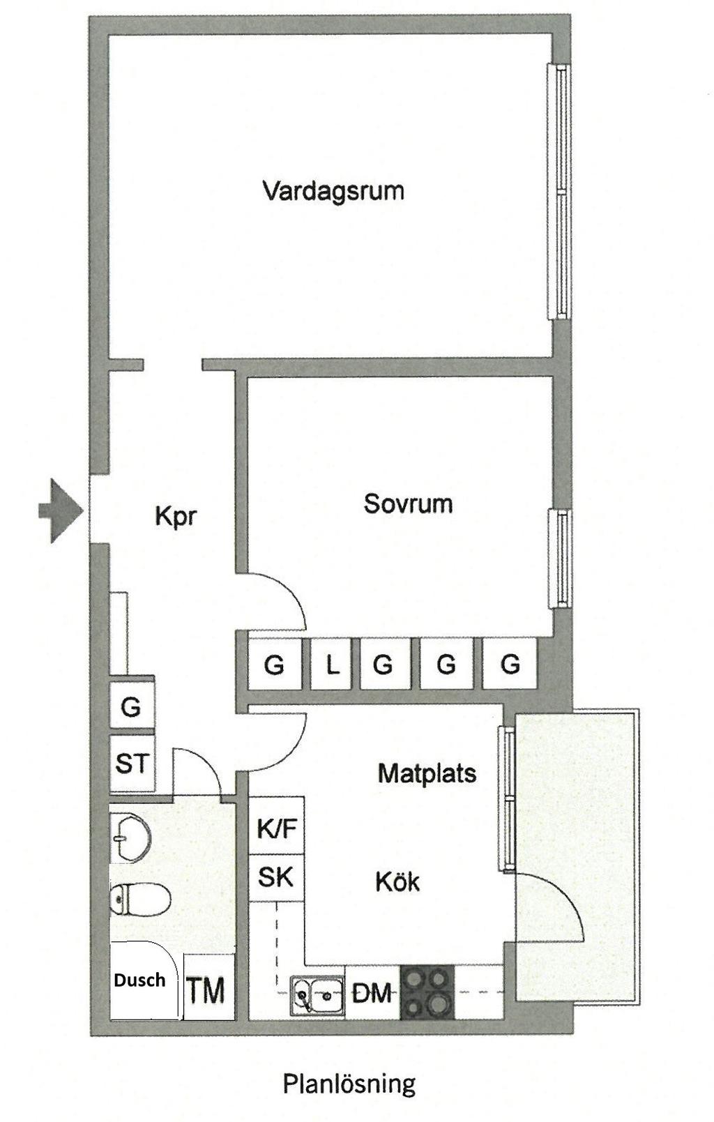 2D skiss, vissa avvikelser kan förekomma