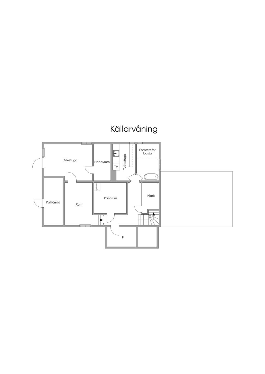 Källarplan planritning