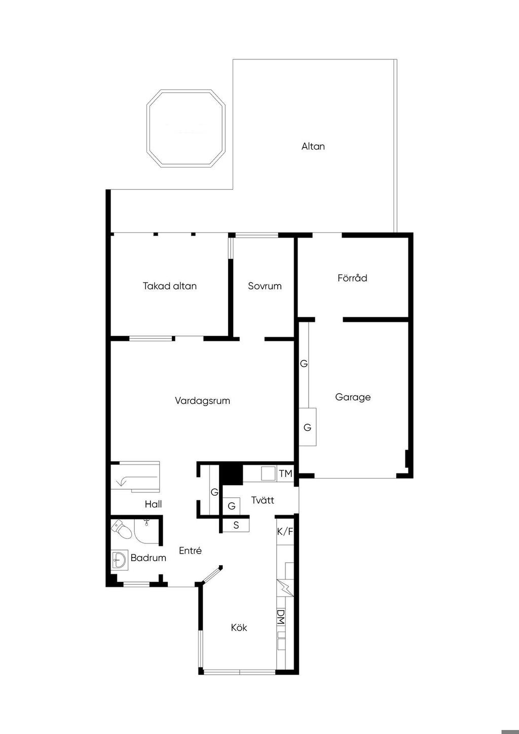 Planritning nedre plan