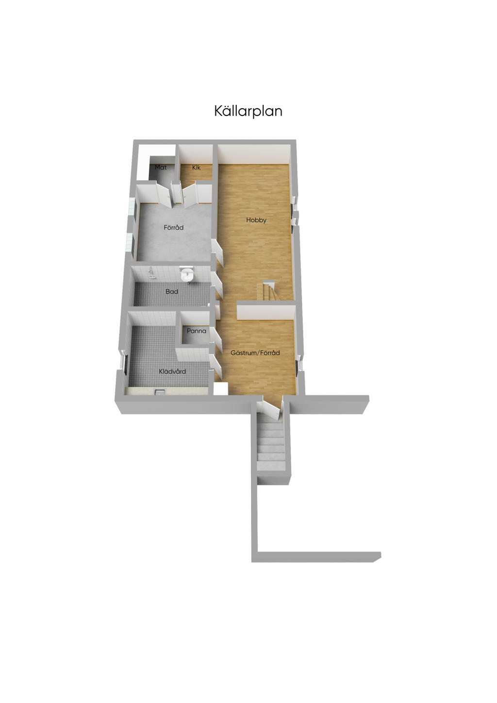 Källarplan 3D