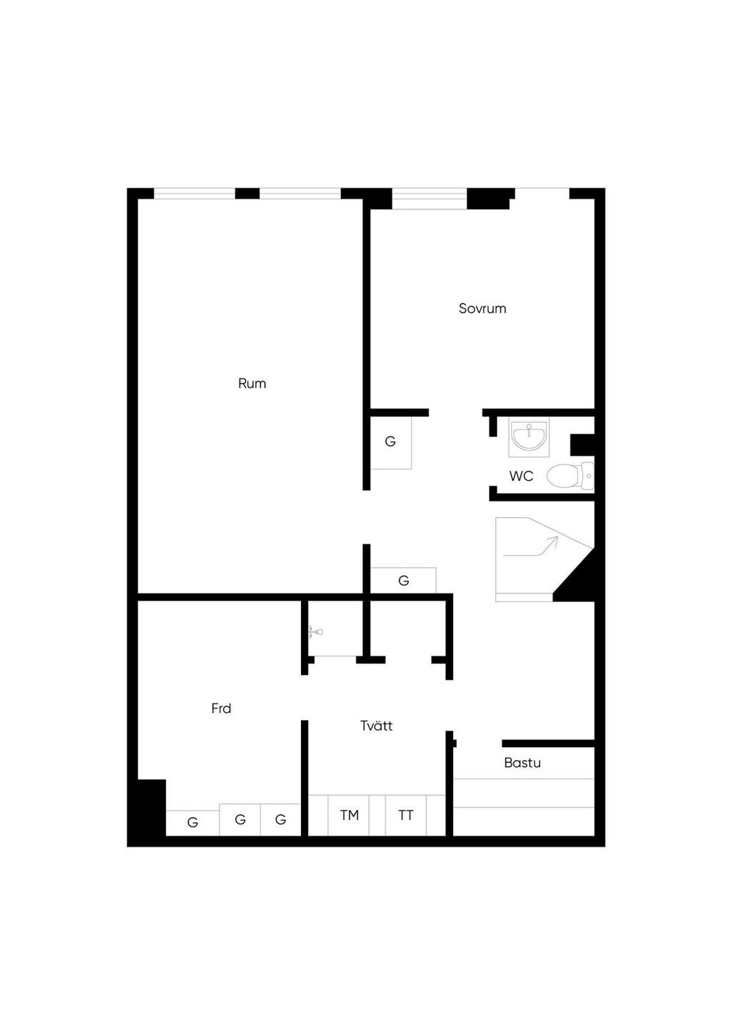 Planlösning, Nedre Plan 2D