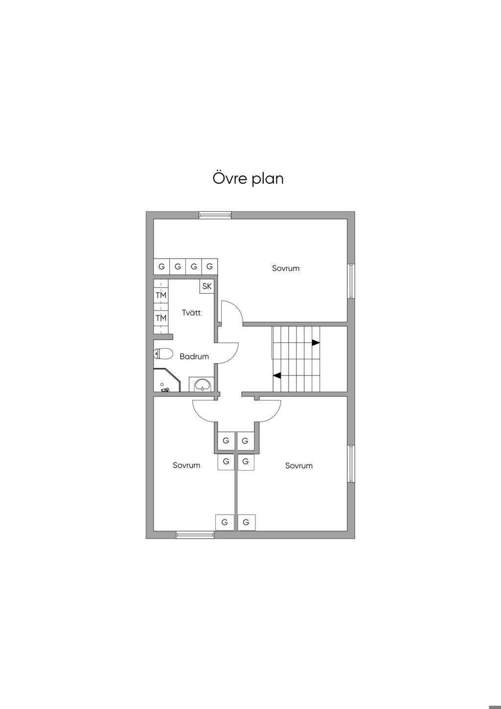 Planlösning övre plan