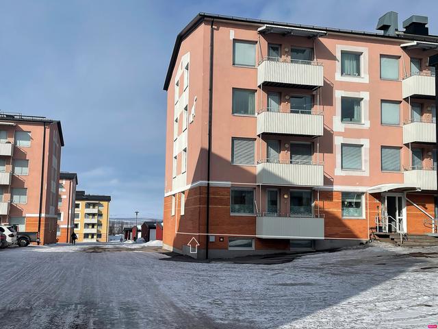 Huset utvändigt (Lgh. är markerad)