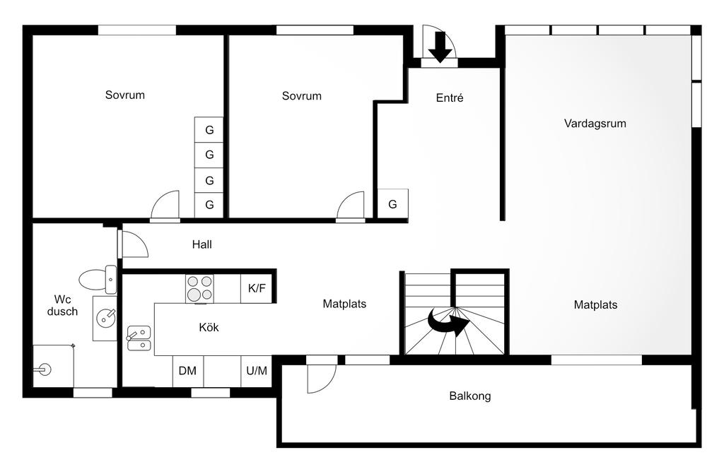 Planlösning entréplan