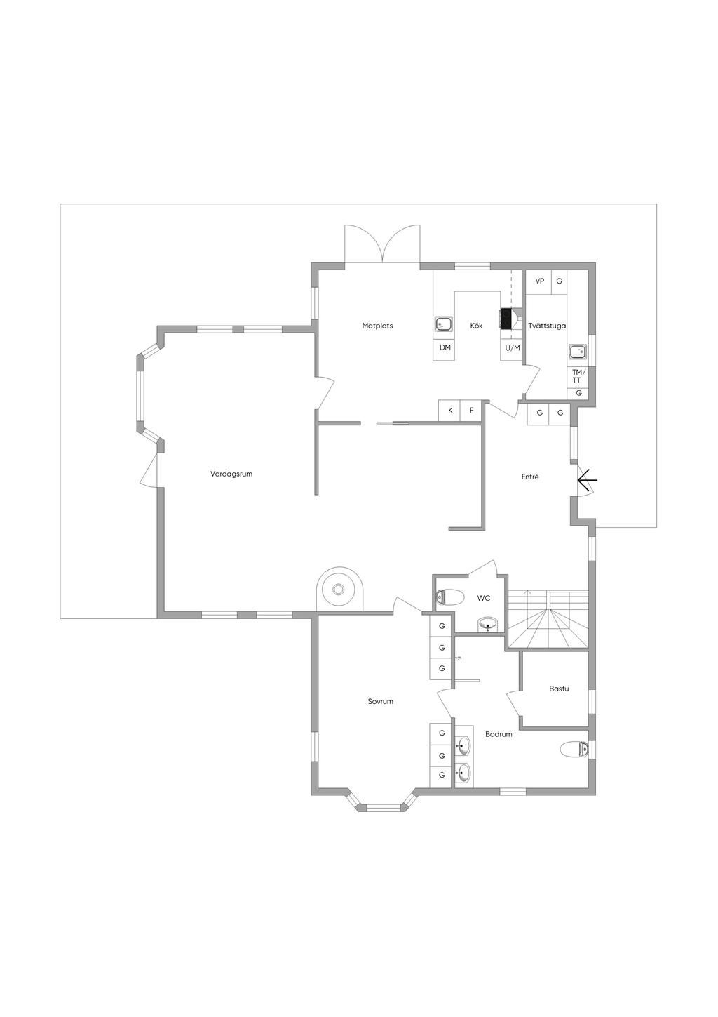 Planlösning övre plan