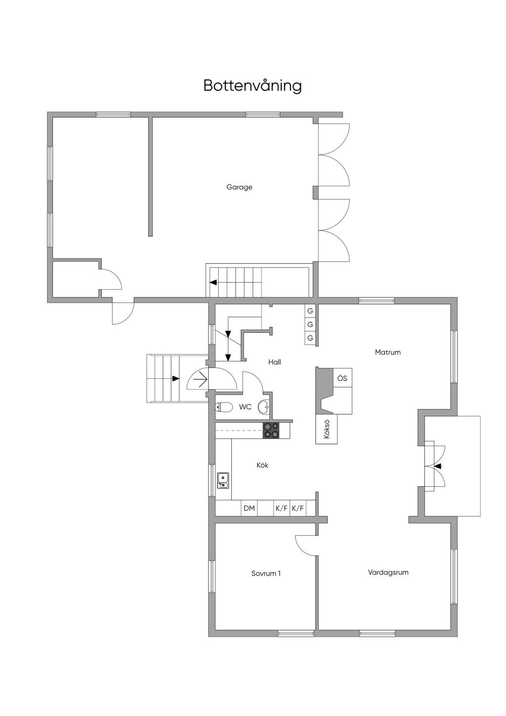 Planlösning, entréplan