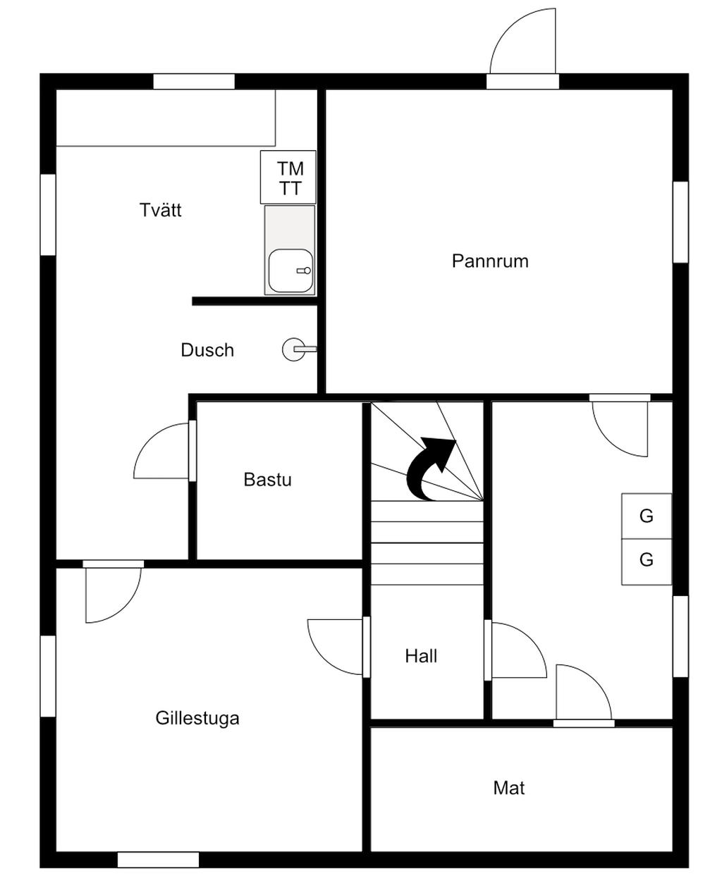Planlösning källarplan