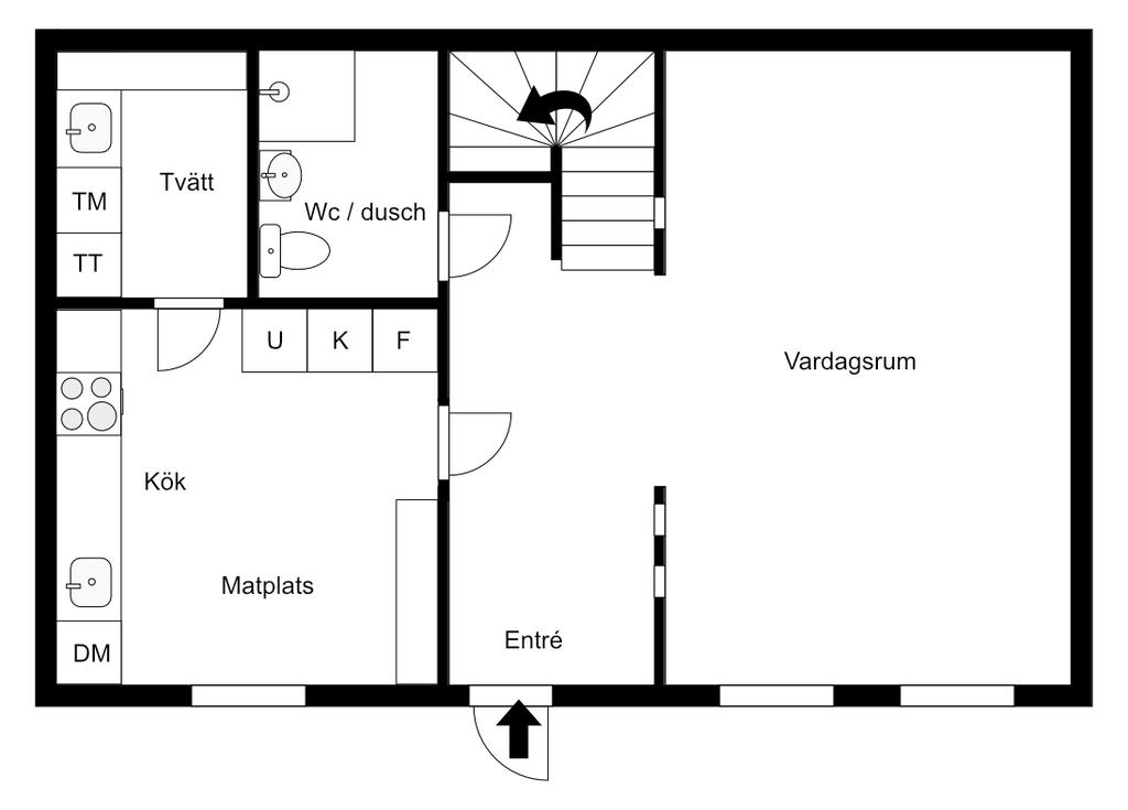 Planlösning entréplan 