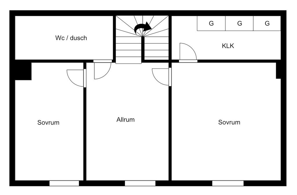 Planlösning övre plan 