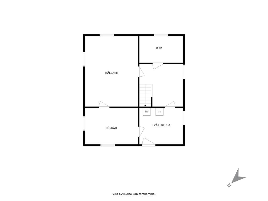 Planlösning källare. Torktumlare ingår ej. 