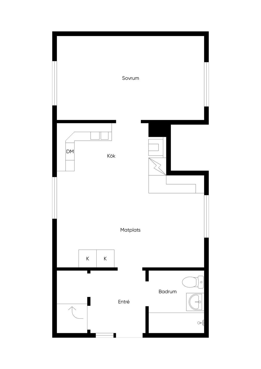 Planritning, nedre plan