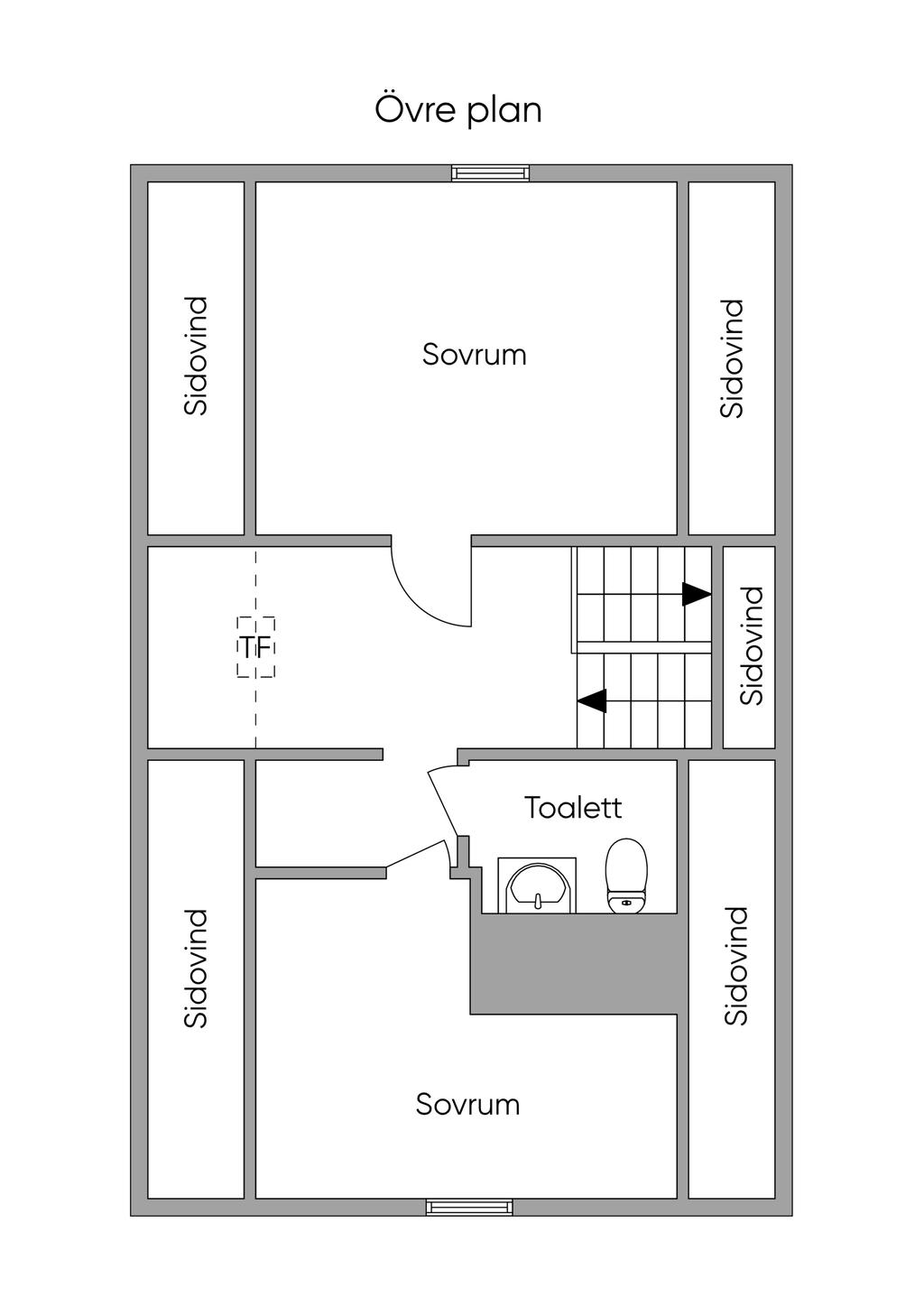 Planlösning Övre plan