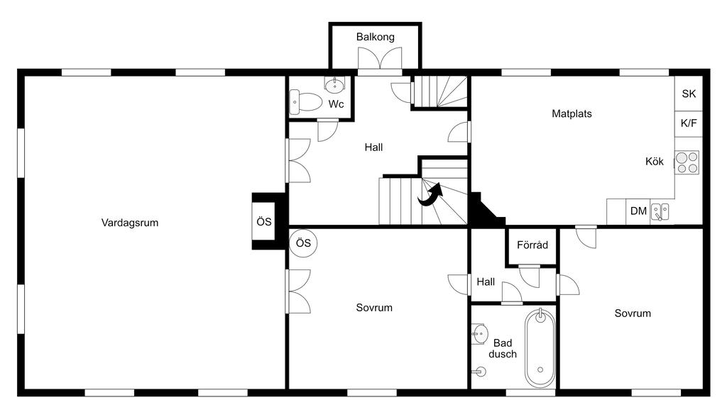 Ågård 1 - Planlösning övre plan