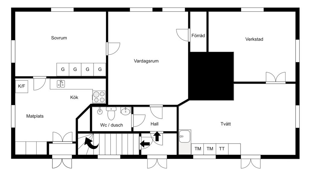 Ågård 2 - Planlösning entréplan