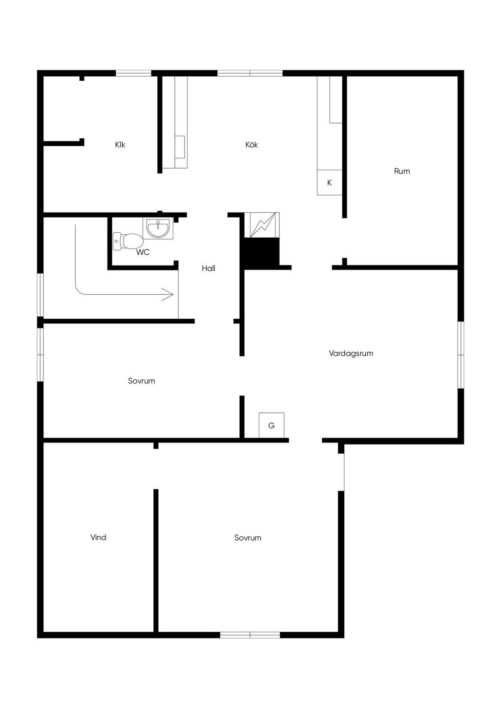 Tågstationen, övre plan