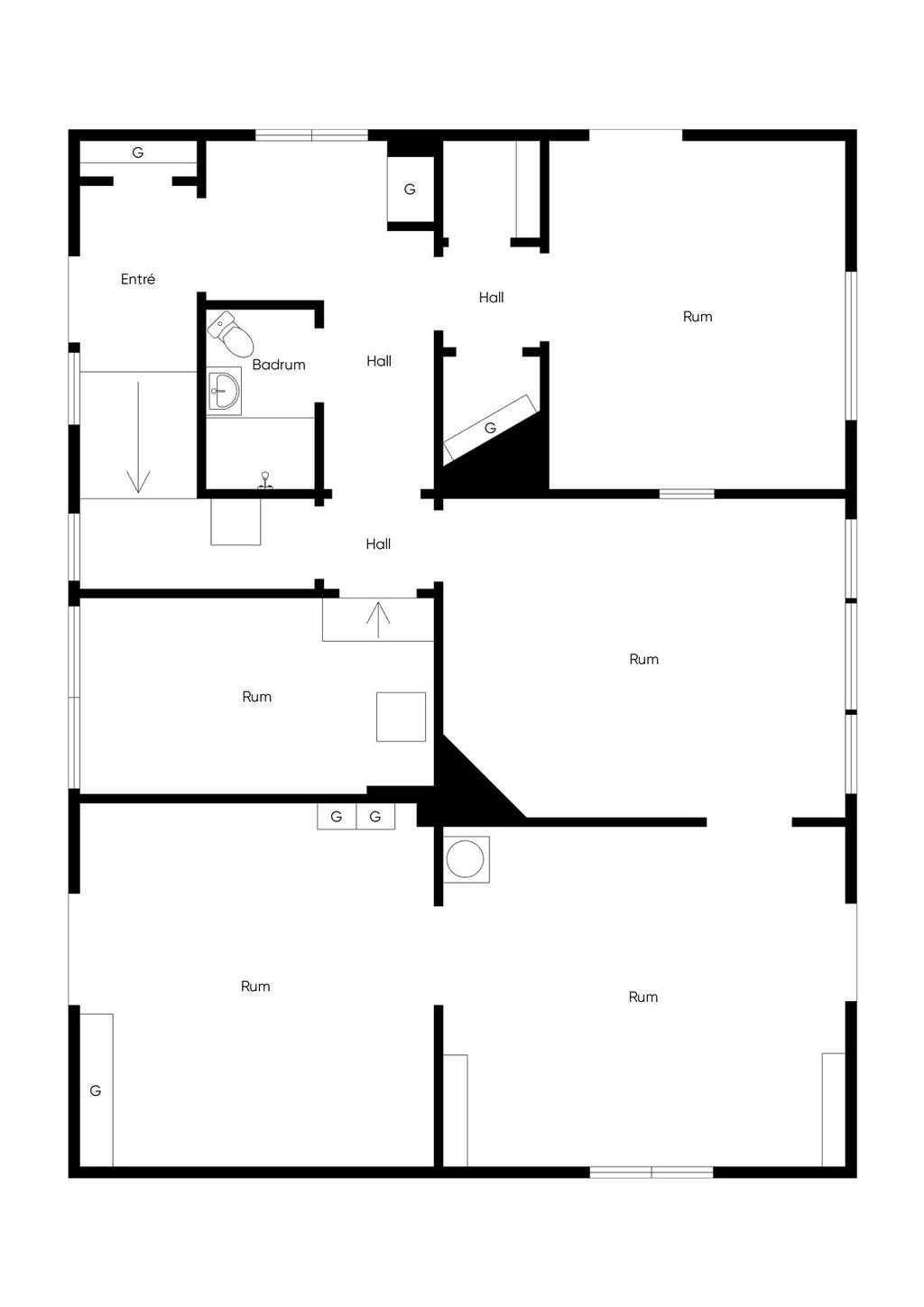 Tågstationen, nedre plan