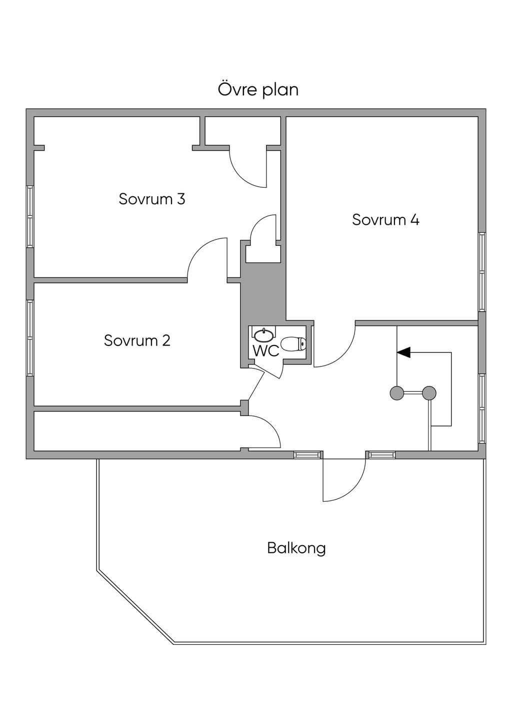 Övre plan.