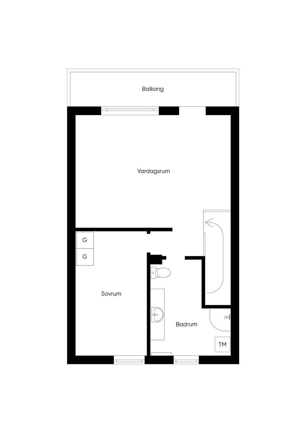 Planlösning Övre plan